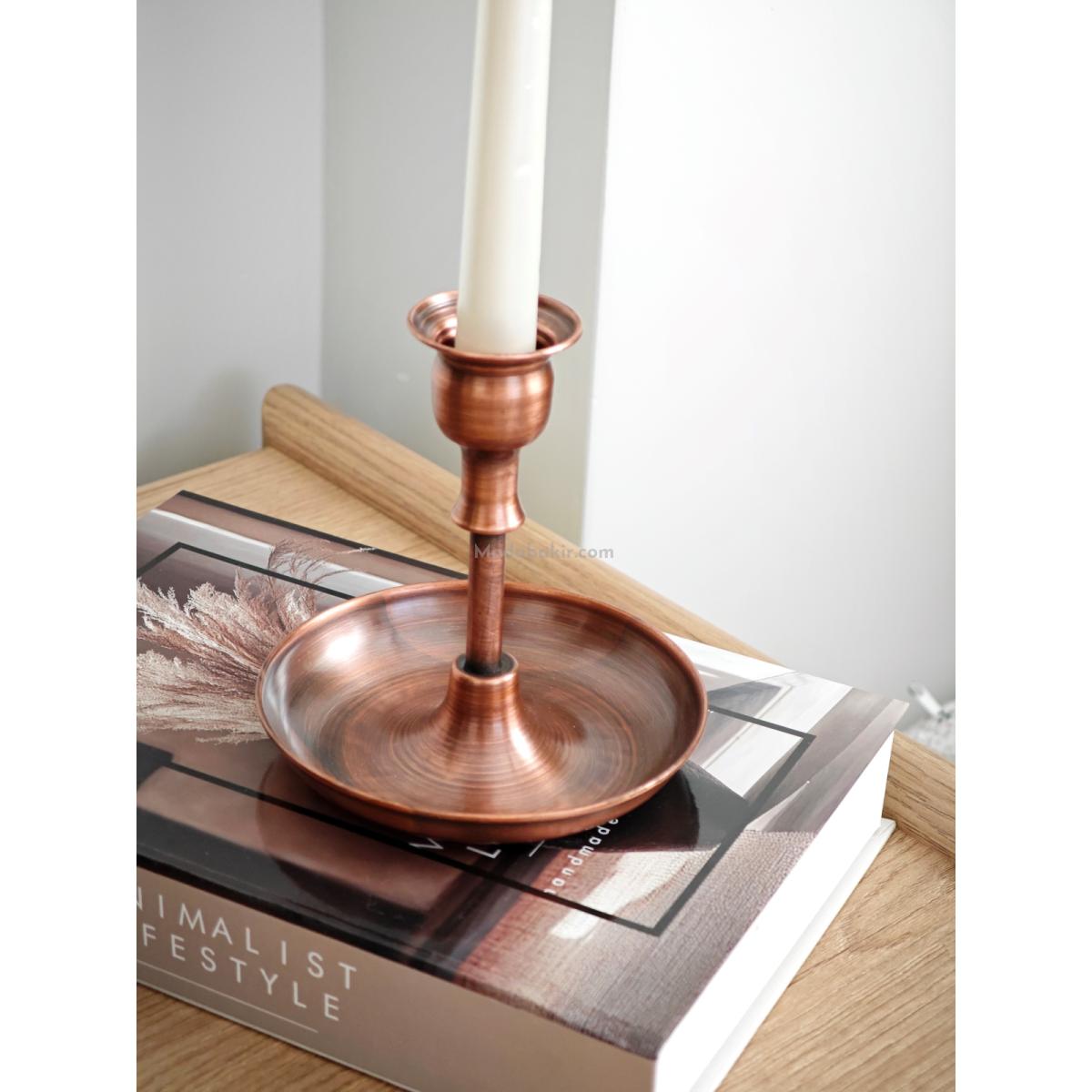 Moda Bakır Dekoratif Mumluk Oksit - Görsel 3