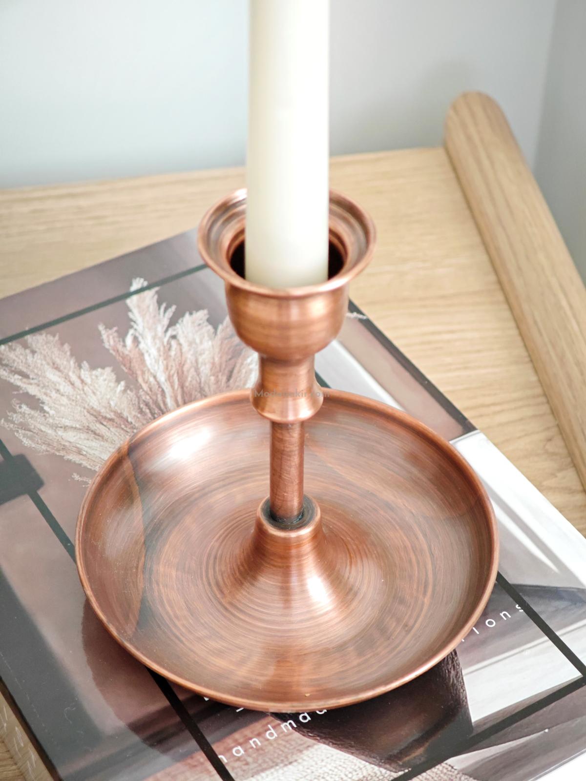 Moda Bakır Dekoratif Mumluk Oksit - Görsel 4