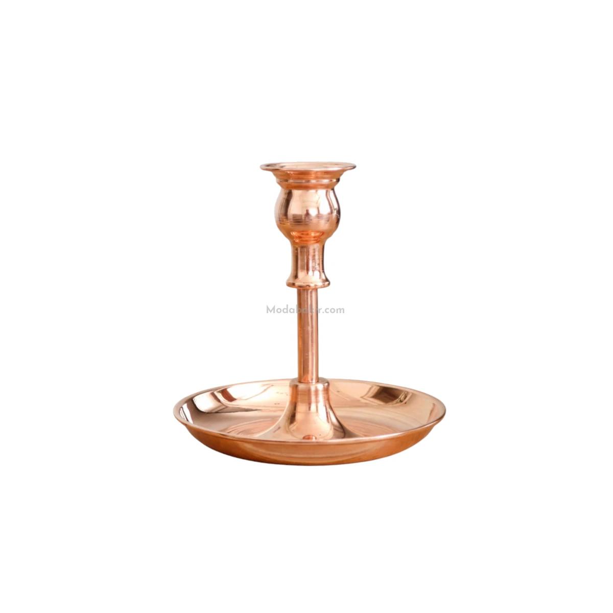 Moda Bakır Dekoratif Mumluk - Görsel 1
