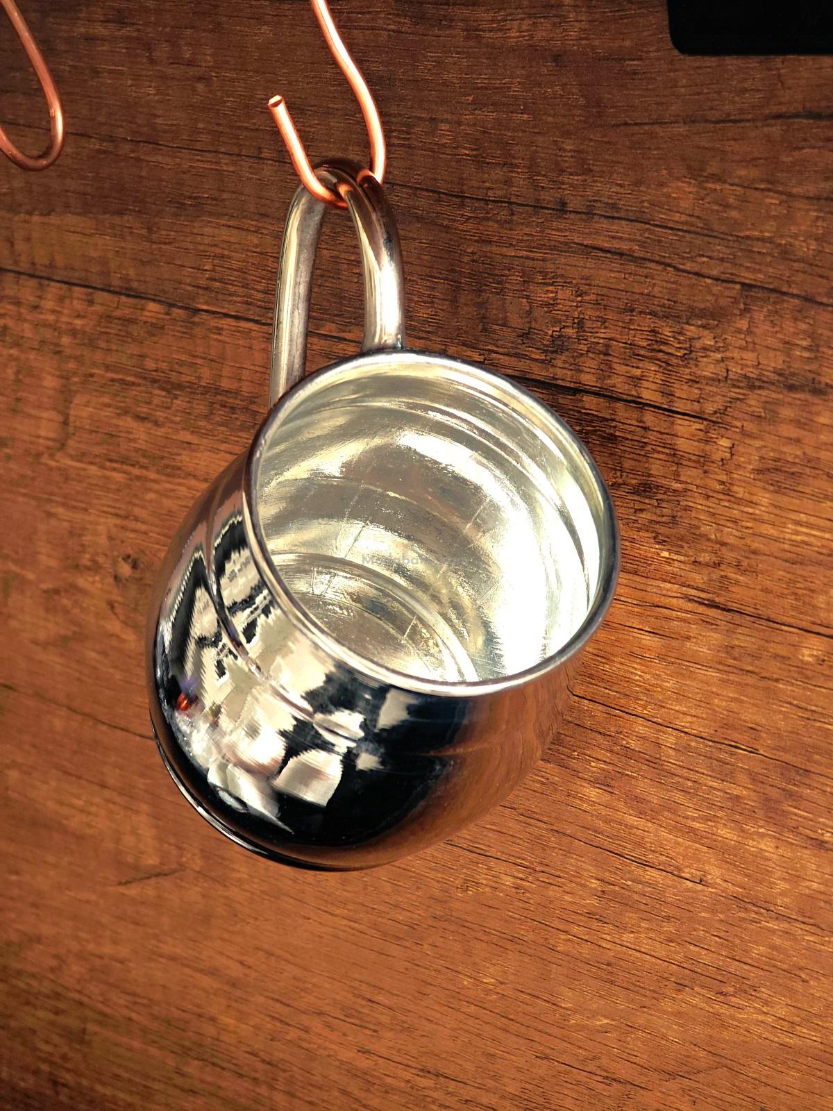 Moda Bakır Fıçı Bakır Bardak Gümüş - Görsel 2