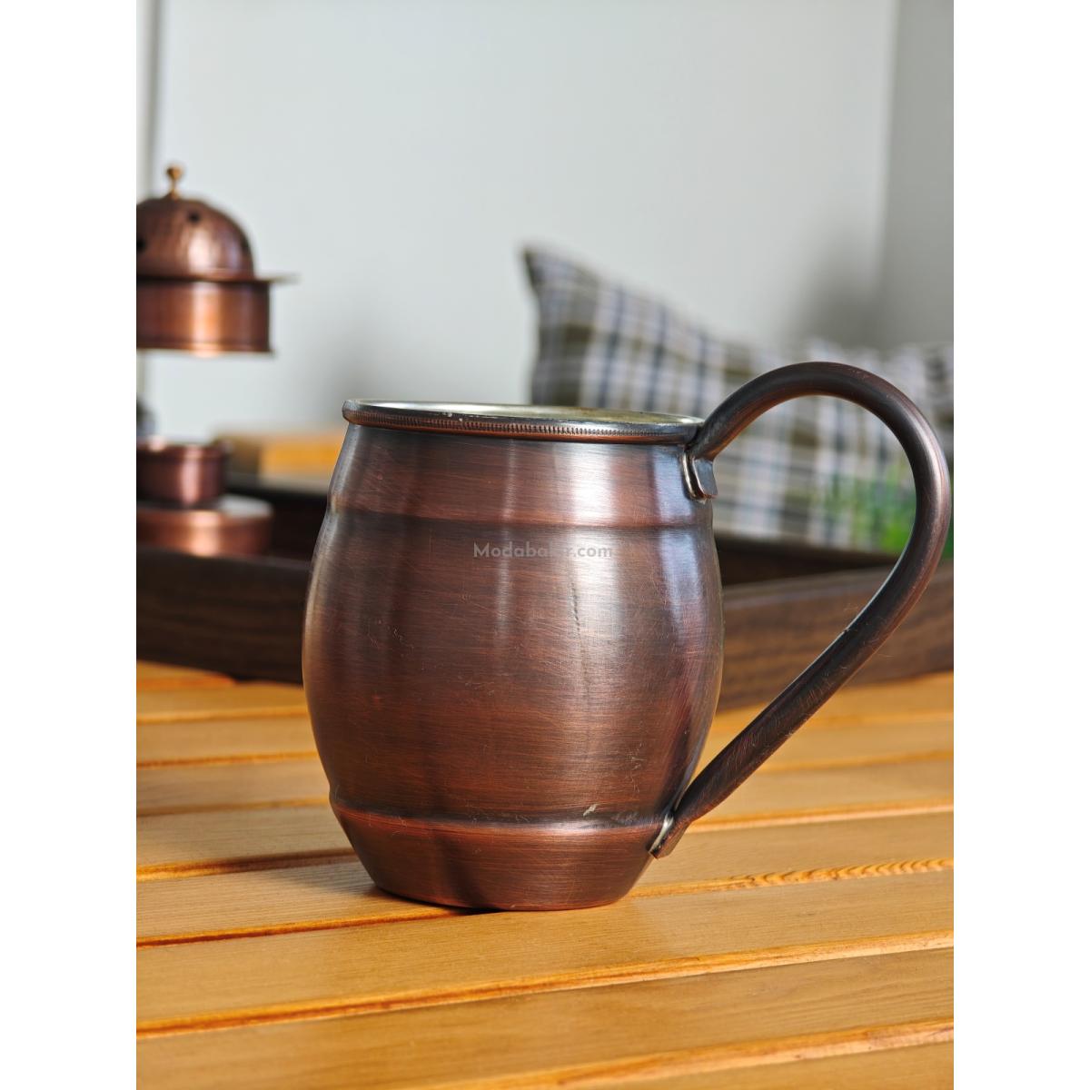 Moda Bakır Fıçı Bakır Bardak Oksit - Görsel 2
