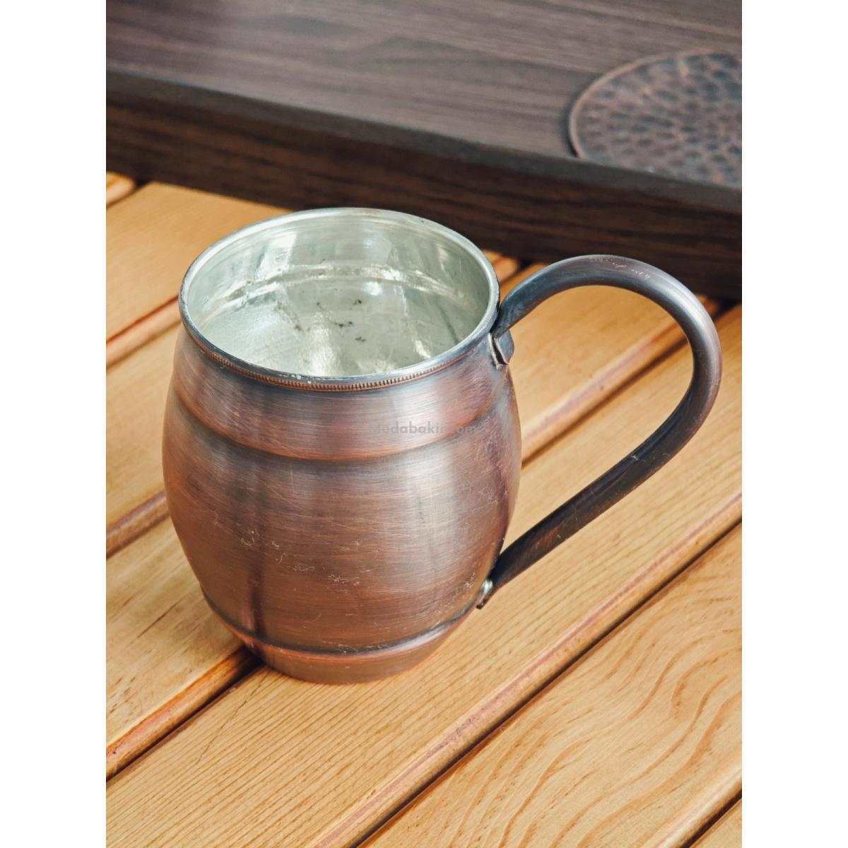 Moda Bakır Fıçı Bakır Bardak Oksit - Görsel 4