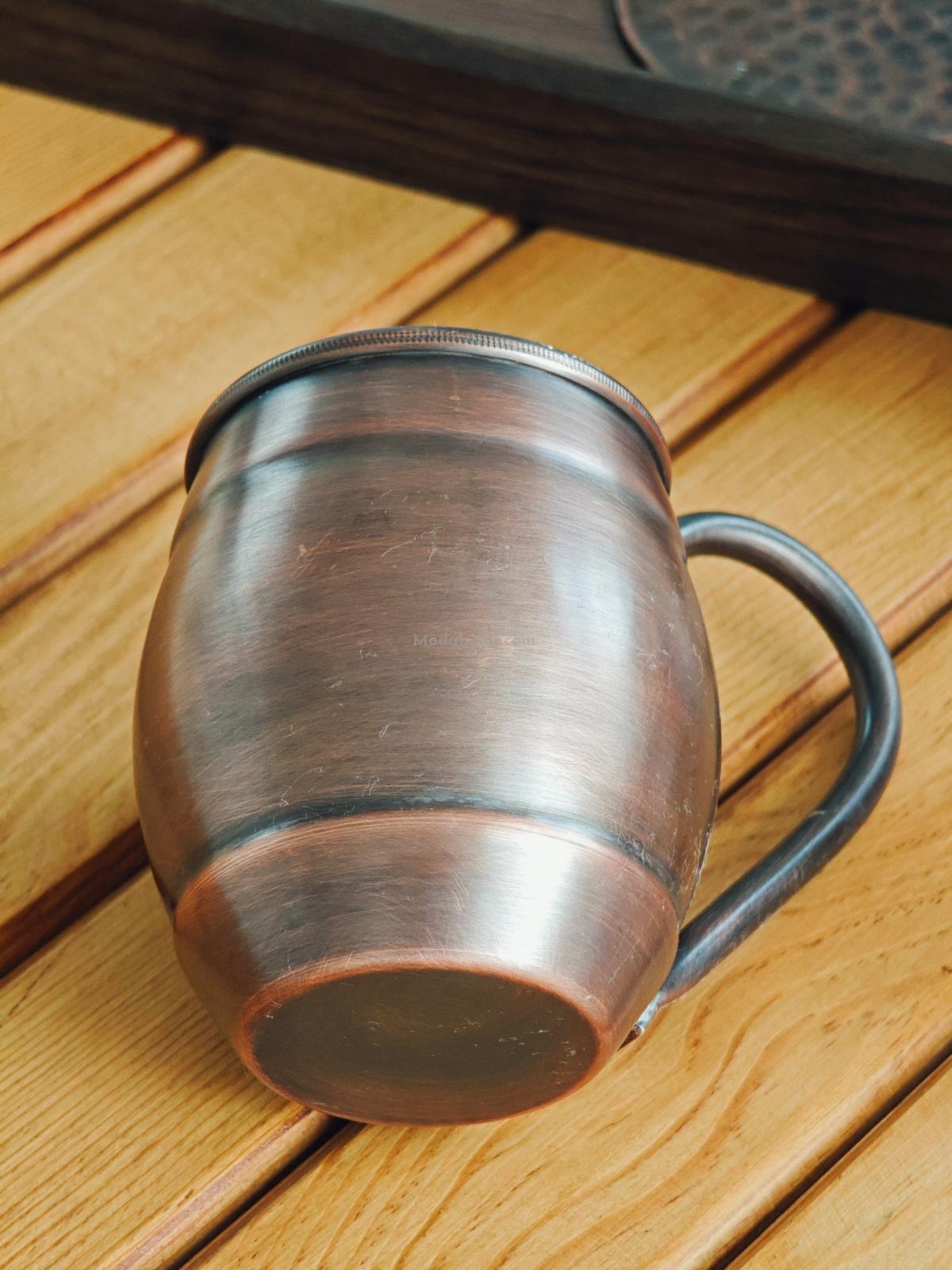 Moda Bakır Fıçı Bakır Bardak Oksit - Görsel 5