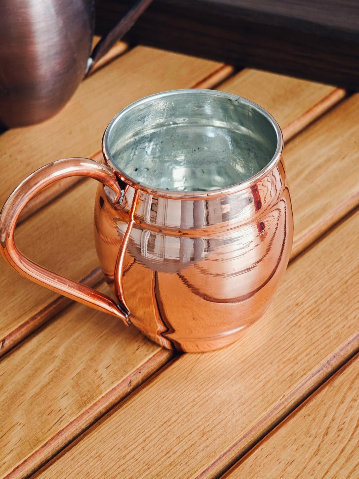 Moda Bakır Fıçı Bakır Bardak - Görsel 3