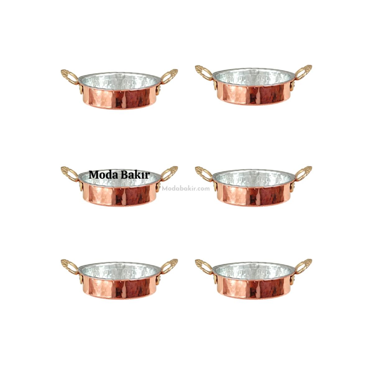 Moda Bakır Kahvaltılık Çerezlik Mini Tava Seti - Görsel 1