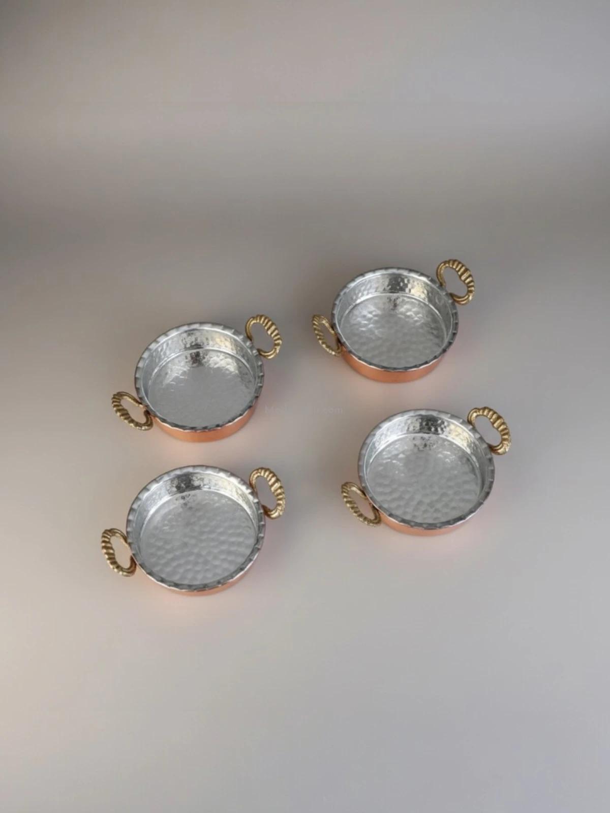 Moda Bakır Kahvaltılık Çerezlik Mini Tava Seti - Görsel 3