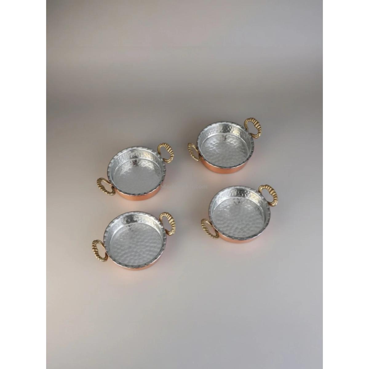 Moda Bakır Kahvaltılık Çerezlik Mini Tava Seti - Görsel 3