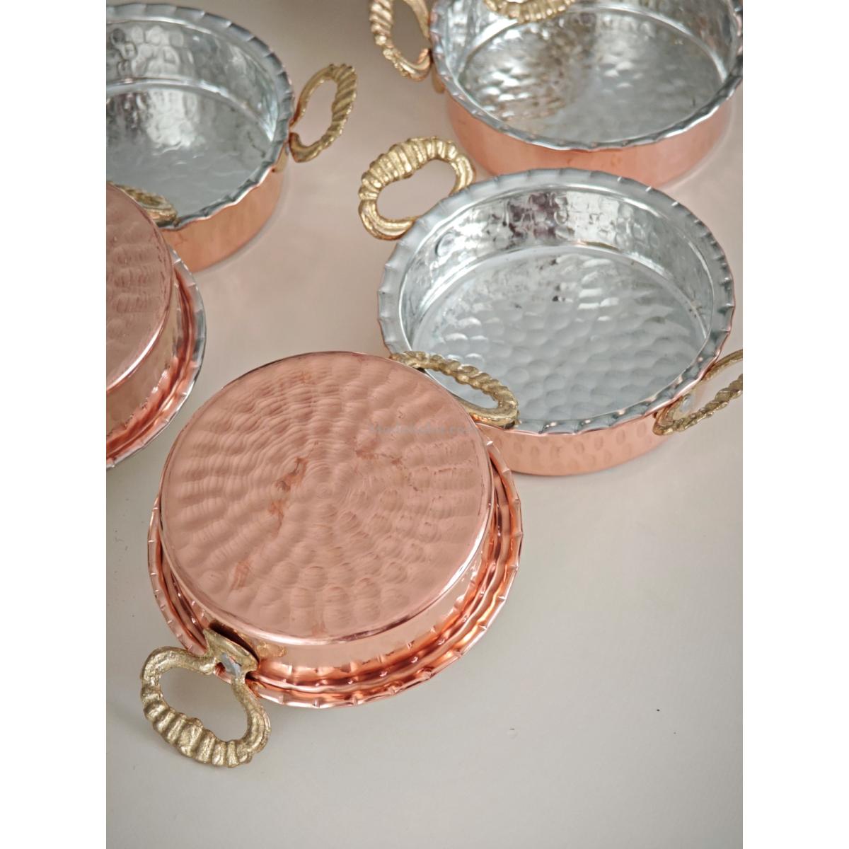 Moda Bakır Kahvaltılık Çerezlik Mini Tava Seti - Görsel 4