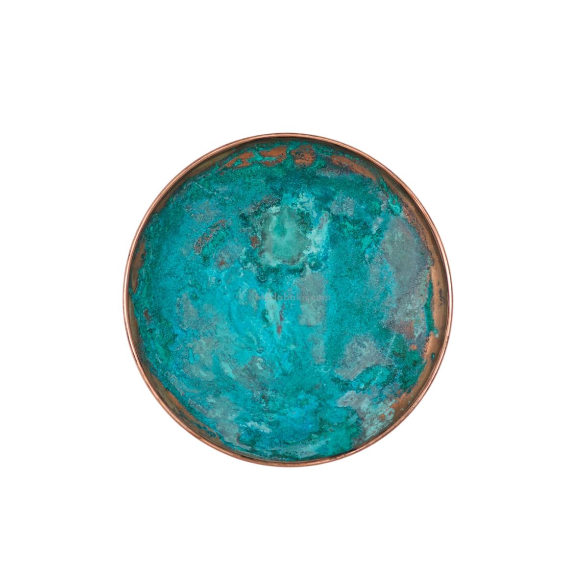 Moda Bakır Patina Duvar Tabağı Dekorasyon - Görsel 1