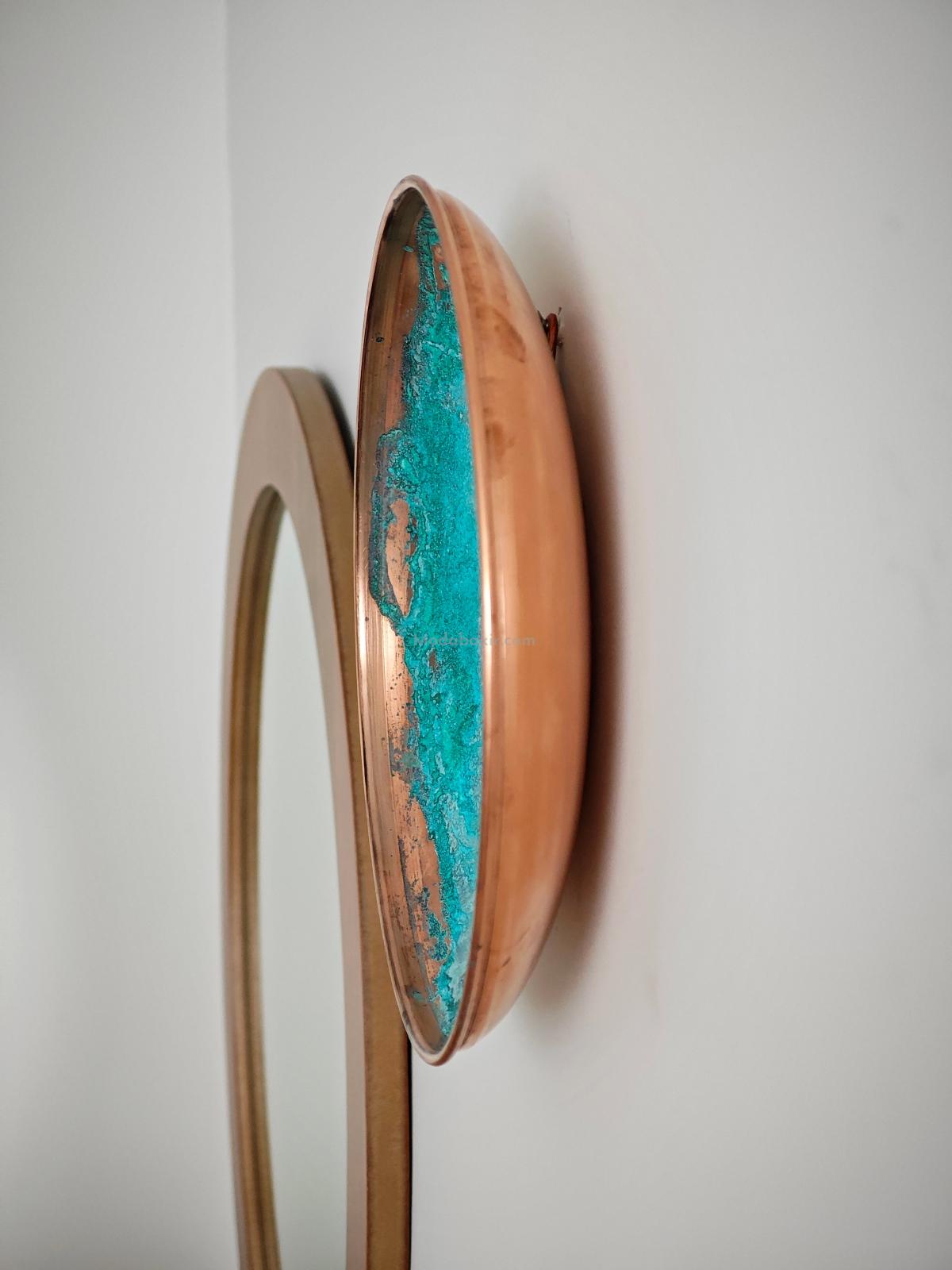 Moda Bakır Patina Duvar Tabağı Dekorasyon - Görsel 3