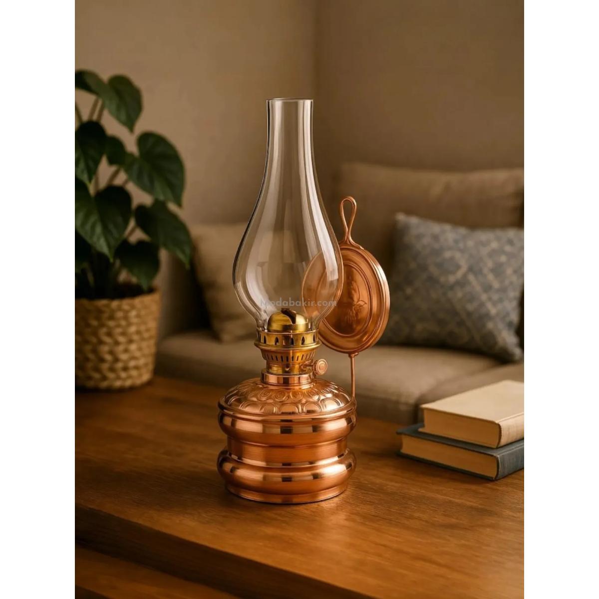 Otantik Bakır Gaz Lambası - Görsel 2