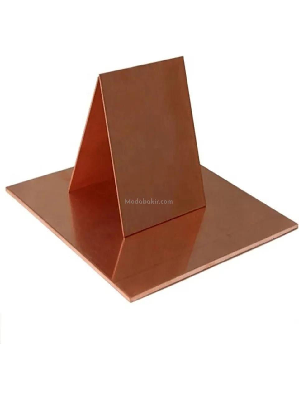 Saf Bakır Levha, Bakır Plaka 1 mm 10x10 2 adet - Görsel 1