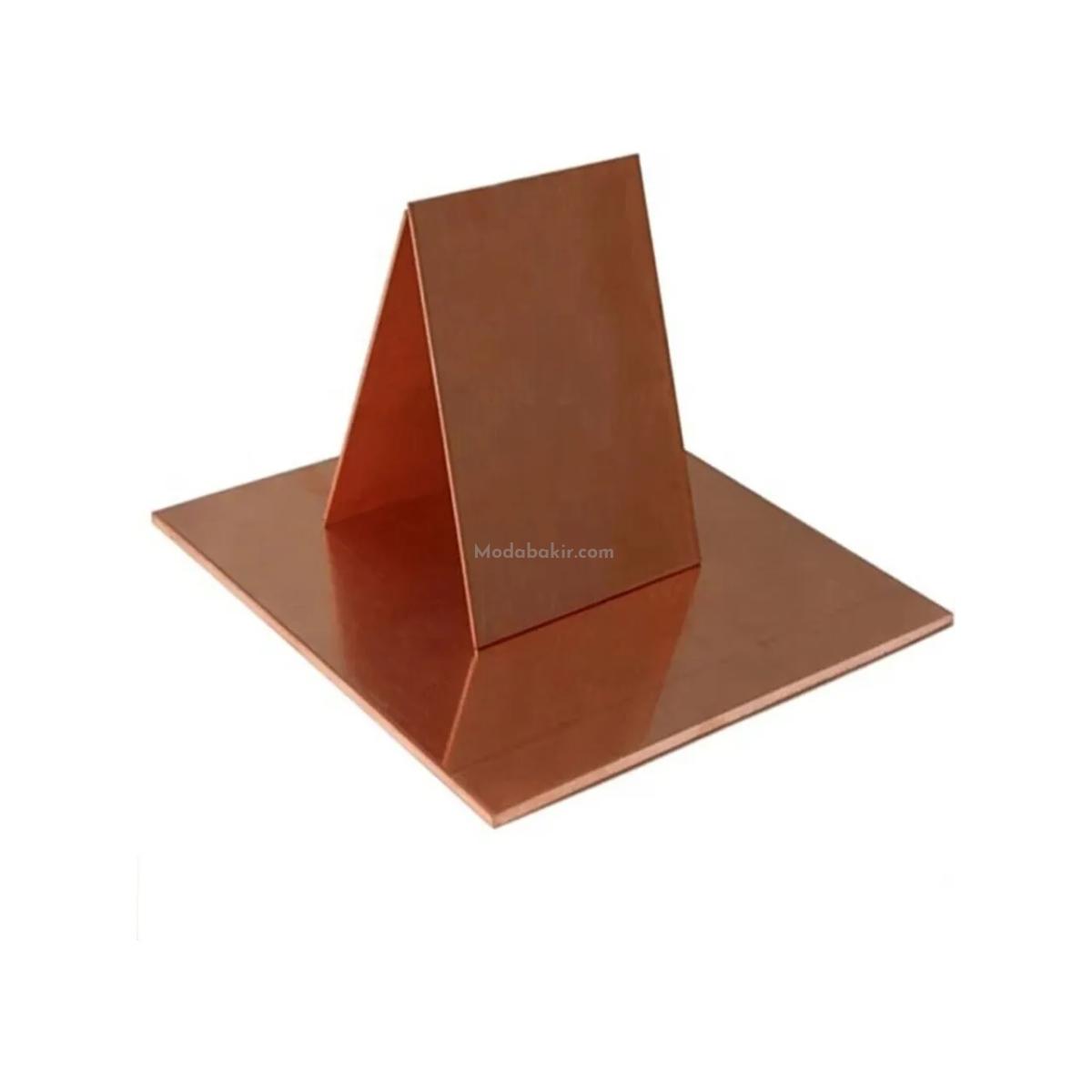 Saf Bakır Levha, Bakır Plaka 1 mm 10x10 2 adet - Görsel 1