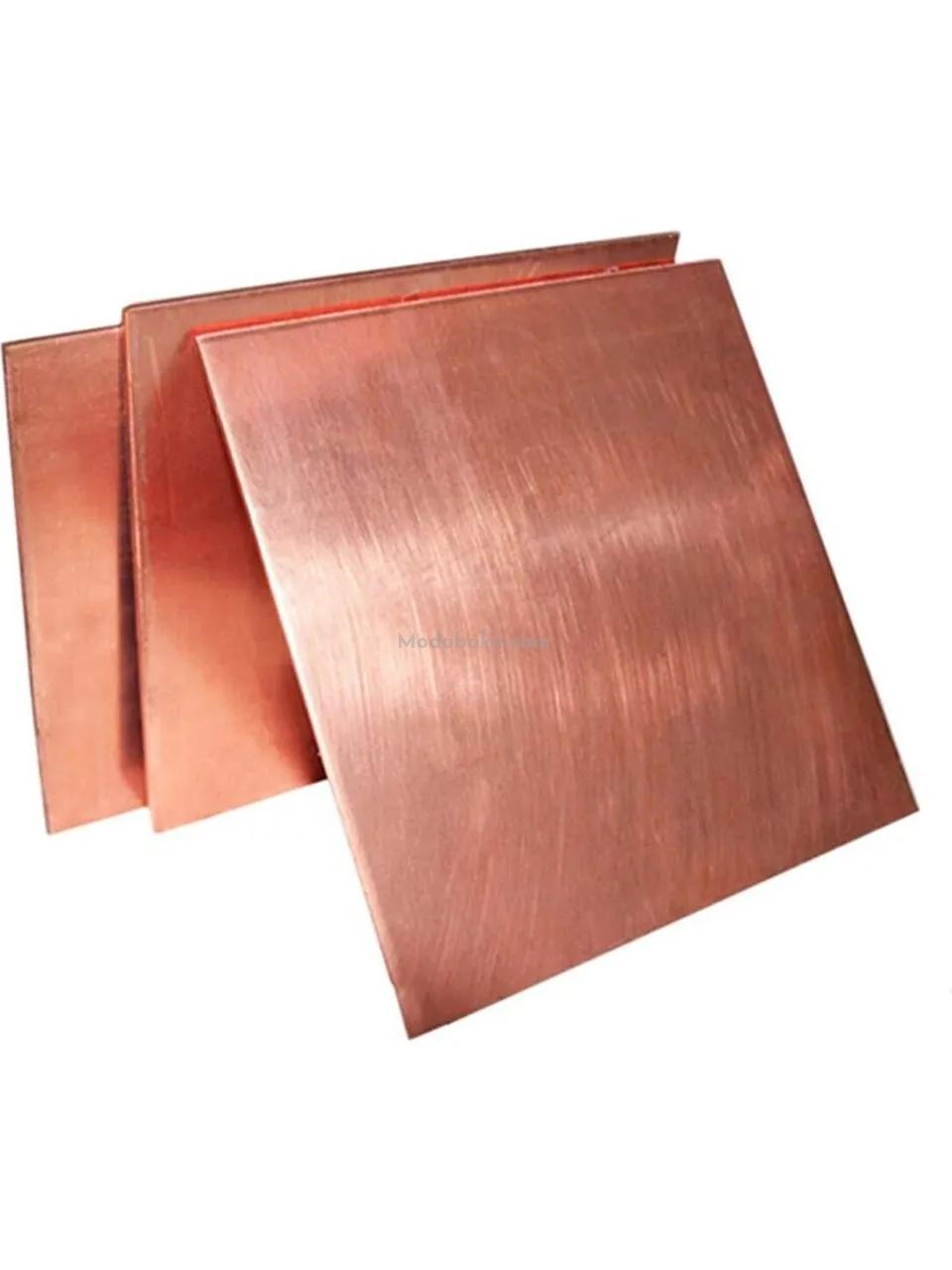 Saf Bakır Levha, Bakır Plaka 1 mm 10x10 2 adet - Görsel 2