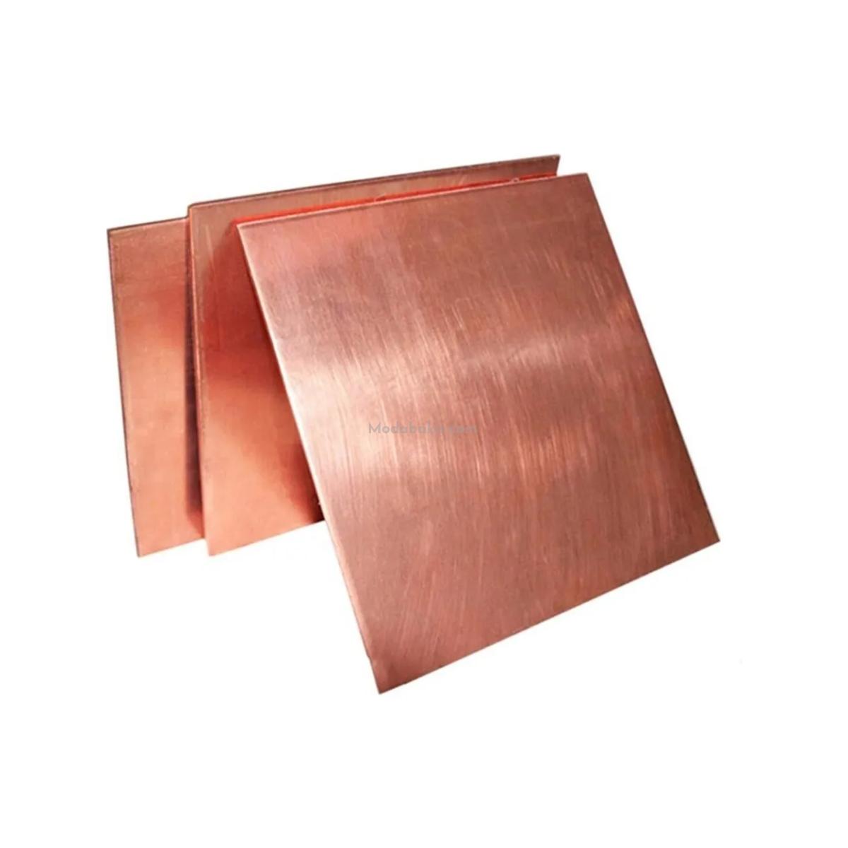 Saf Bakır Levha, Bakır Plaka 1 mm 10x10 2 adet - Görsel 2