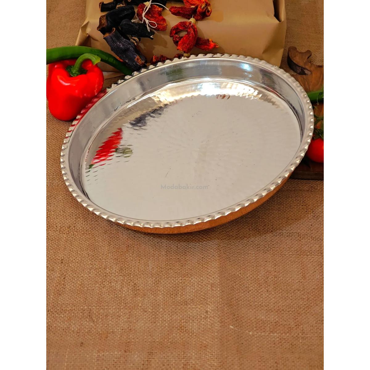 Yuvarlak Bakır Fırın Tepsi 30 cm - Görsel 2