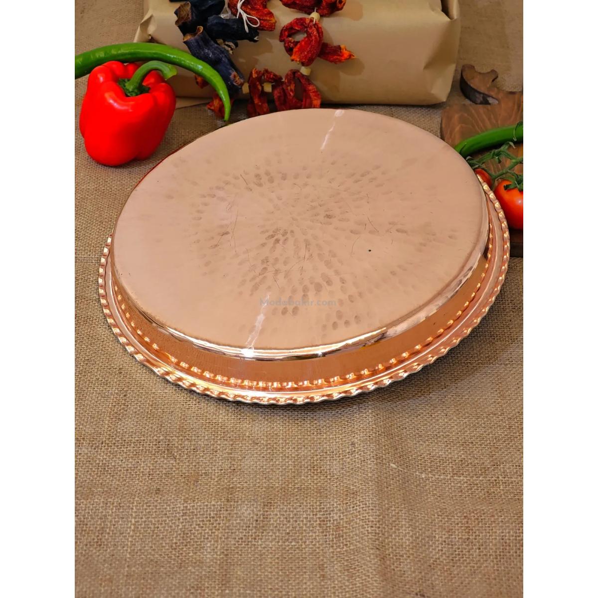 Yuvarlak Bakır Fırın Tepsi 30 cm - Görsel 4