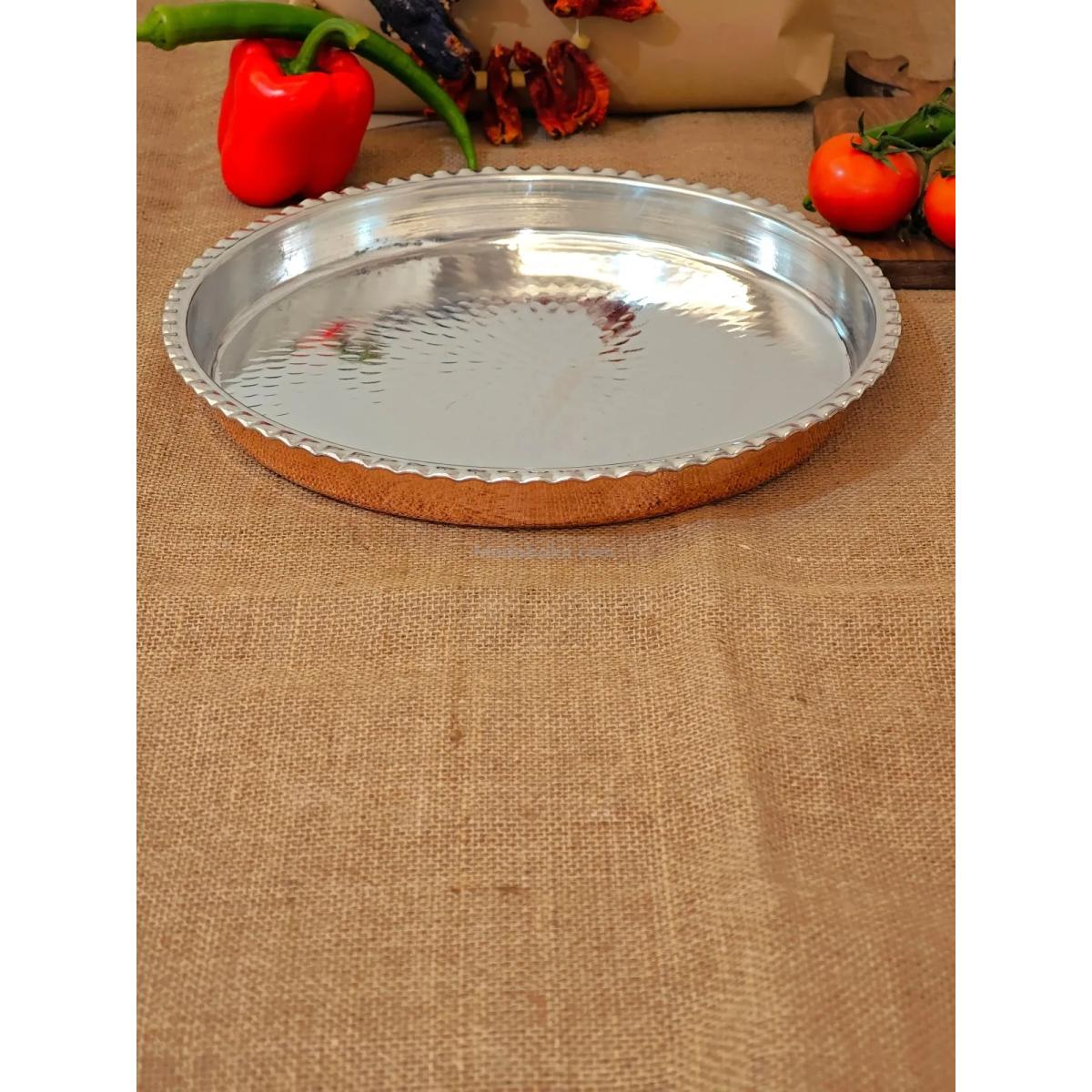 Yuvarlak Bakır Fırın Tepsisi 40 Cm - Görsel 2