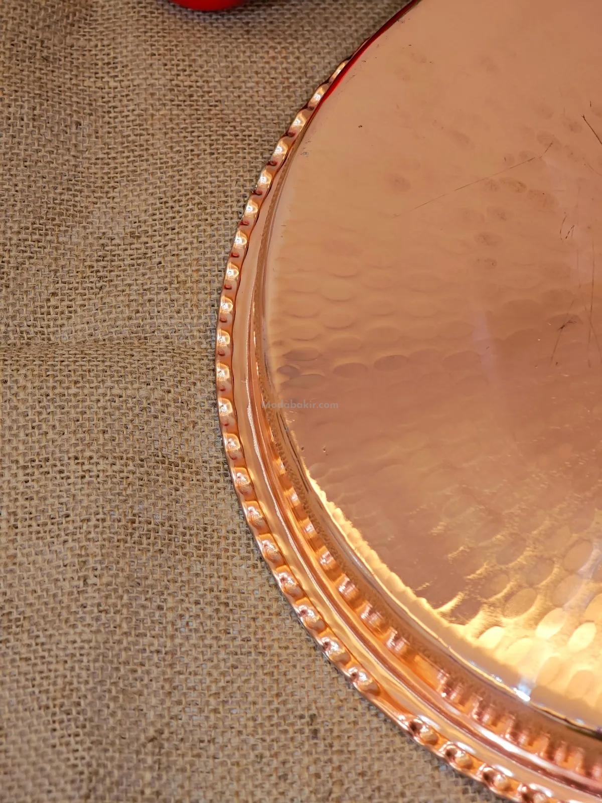 Yuvarlak Bakır Fırın Tepsisi 40 Cm - Görsel 3