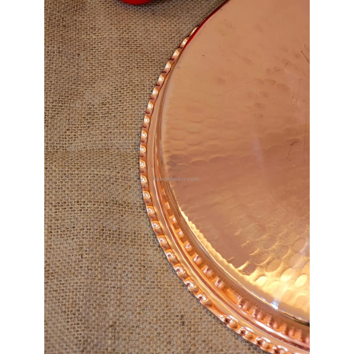 Yuvarlak Bakır Fırın Tepsisi 40 Cm - Görsel 3