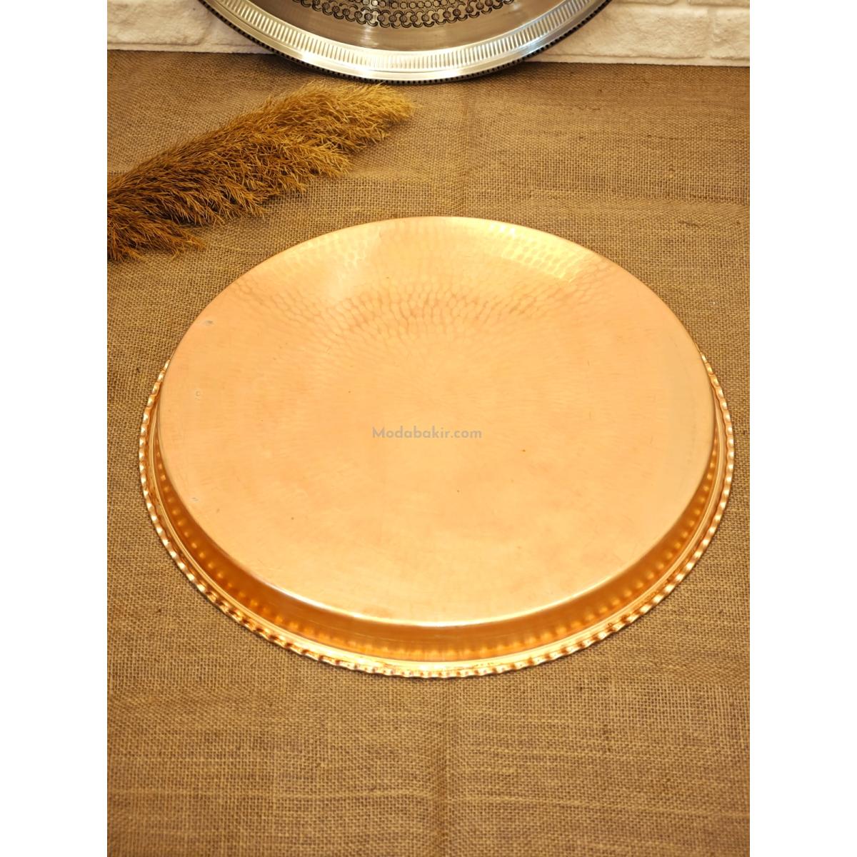Yuvarlak Bakır Fırın Tepsisi 44 Cm - Görsel 4