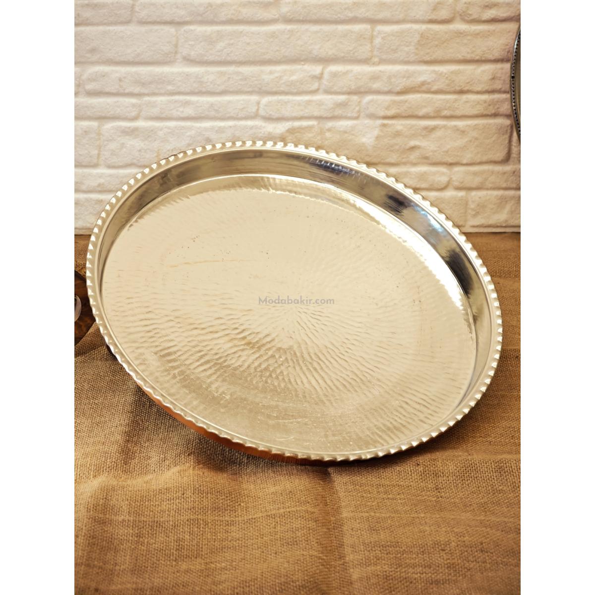 Yuvarlak Bakır Fırın Tepsisi 50 Cm - Görsel 5