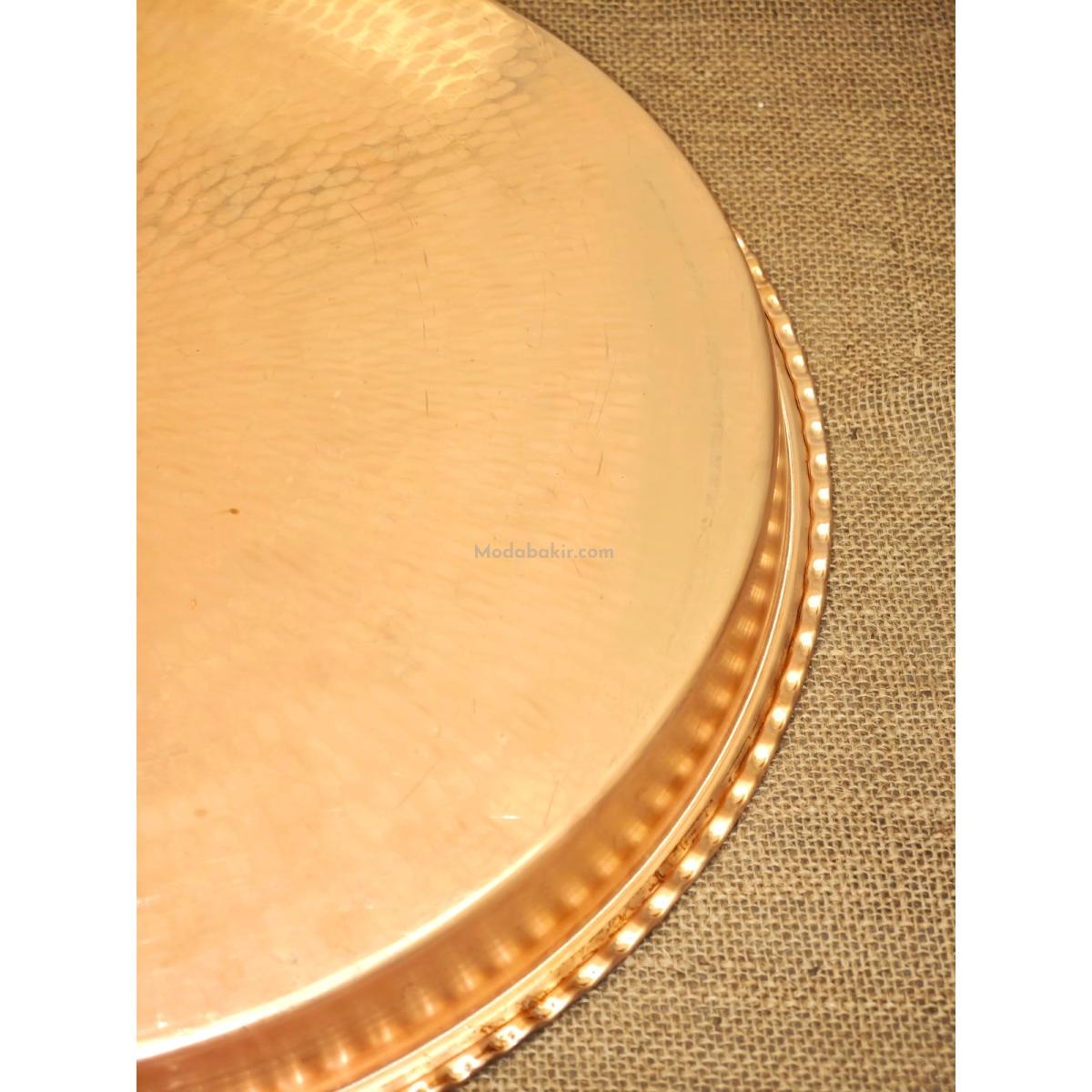 Yuvarlak Bakır Fırın Tepsisi 50 Cm - Görsel 6