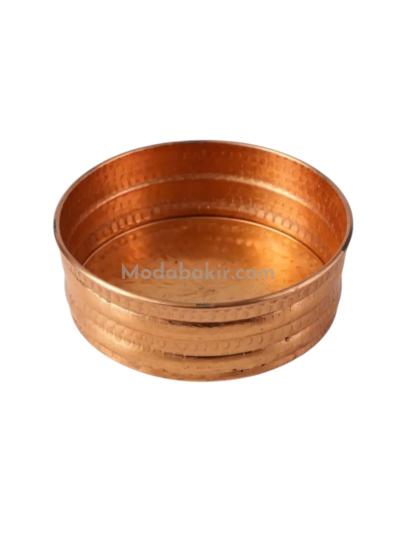 Moda Bakır 20 cm Hand-Crafted Solid Copper Planter (Artisan Flower Pot)