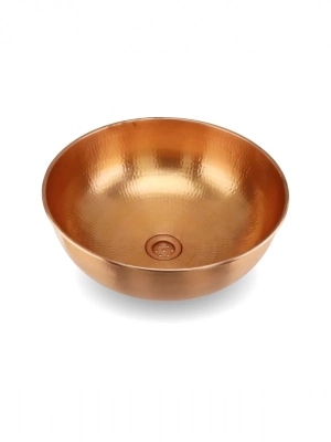  Hand-Hammered Round Copper Basin / Vessel Sink 20''