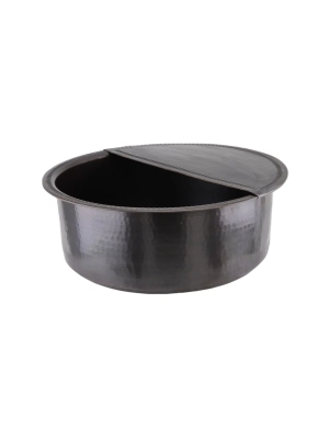 Moda Bakır 40 cm Professional Hand-Forged Solid Copper Pedicure Basin (Foot Spa Bowl)