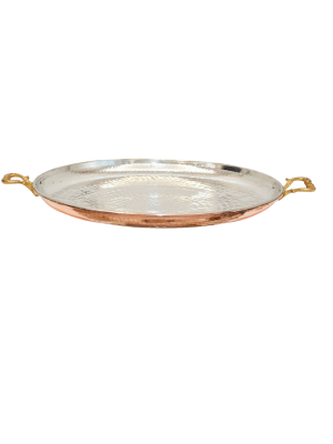 Moda Bakır 43 cm Artisan Hand-Hammered Solid Copper "Sac" Sauté & Roasting Pan