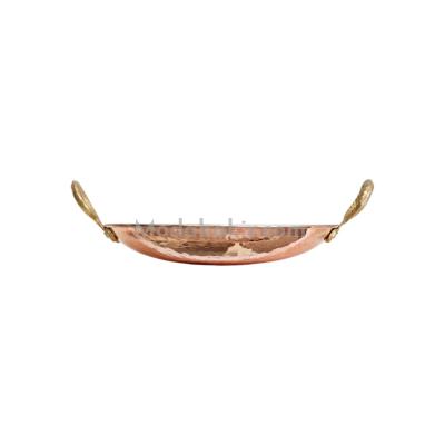 Moda Bakır 22 cm Artisan Hand-Forged Solid Copper Sac Roasting & Sauté Pan (Heavy-Duty)