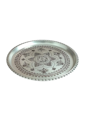 Bakır Şark Köşesi Tepsi 39 Cm