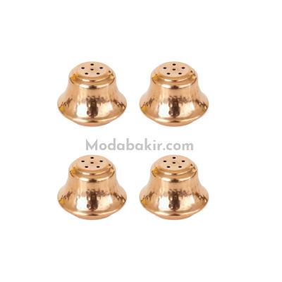 Moda Bakır 4-Piece Artisan Hand-Hammered Copper Salt & Spice Shaker Set