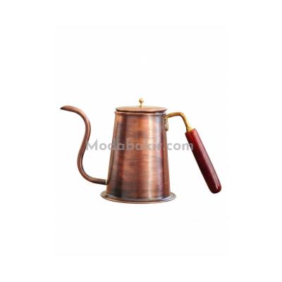 Oxidized Copper Gooseneck Teapot 