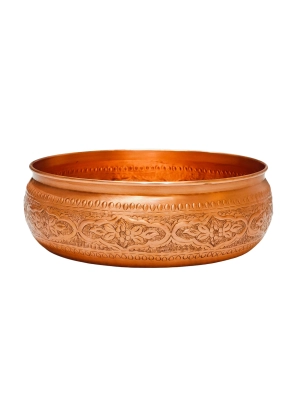 Hand-Engraved Pure Copper Vessel Basin