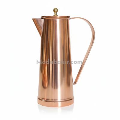 1.8 Liter Modern Conical Solid Copper Pitcher with Lid