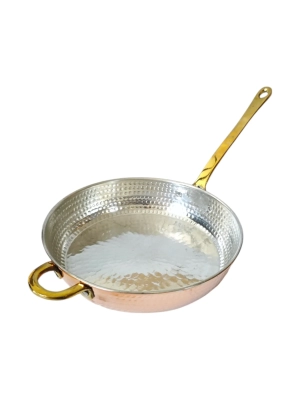 Hand Hammered Copper Frying Pan 11 in