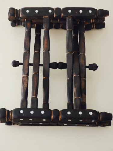 Ahşap Ayak Ve Bakır Sini 70 cm - Görsel 3
