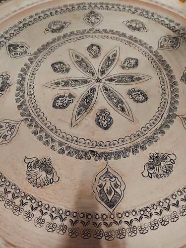 Ahşap Ayak Ve Bakır Sini 70 cm - Görsel 6