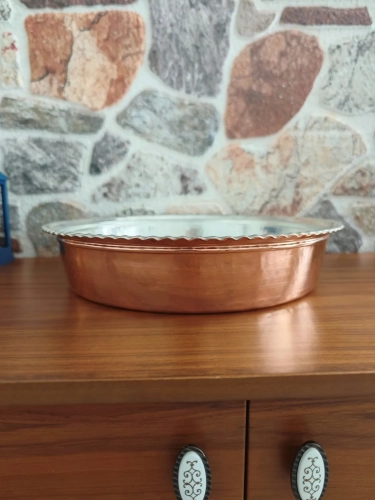 Bakır Çiğ Köfte Leğeni 35 Cm - Görsel 5