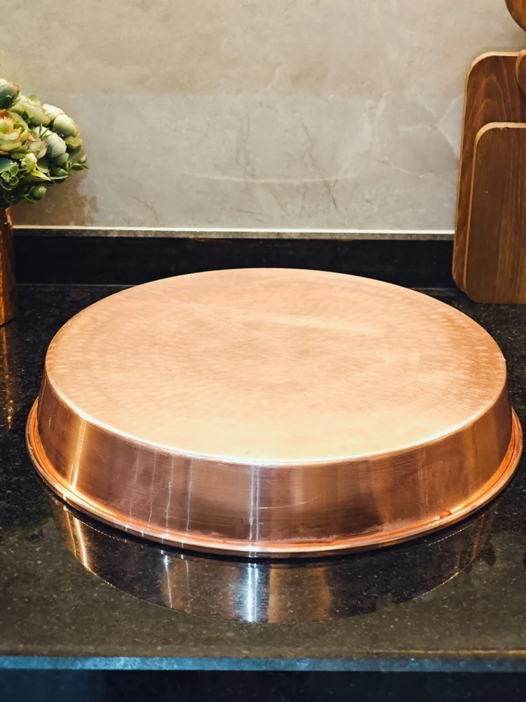 Bakır Derin Fırın Tepsi 34 cm - Görsel 3