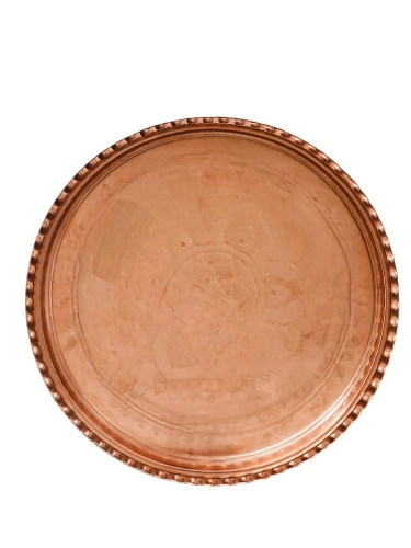 Bakır İşlemeli Tepsi 27 Cm - Görsel 5