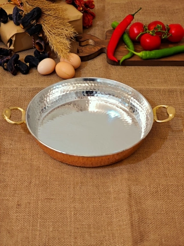 Bakır Kapaklı Sahan 27 cm - Görsel 4