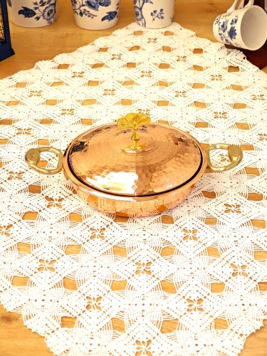 Bakır Kapaklı Sahan 14 cm - Görsel 5