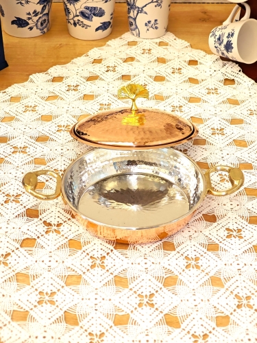 Bakır Kapaklı Sahan 18 cm - Görsel 2