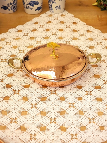 Bakır Kapaklı Sahan 18 cm - Görsel 4