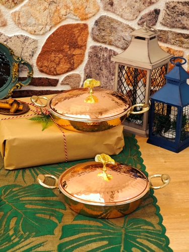 Bakır Kapaklı Sahan 24 cm - Görsel 3
