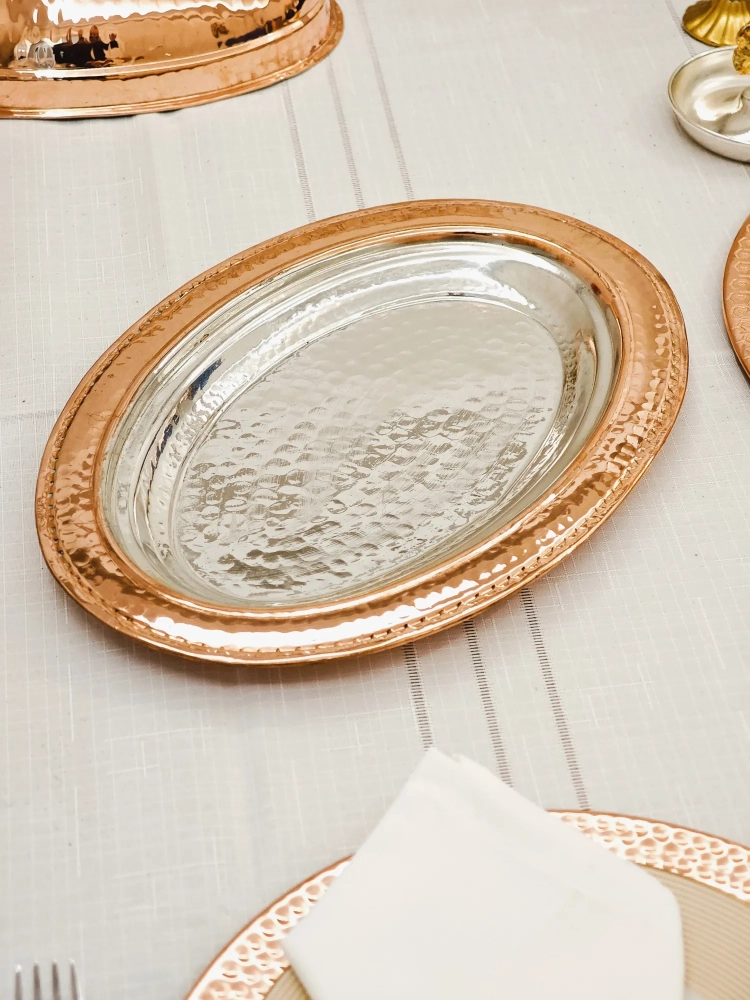 Bakır Kayık Tabak 30 cm - Görsel 5