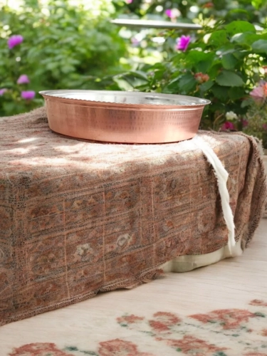 Bakır Çiğ Köfte Leğeni 54 Cm - Görsel 2